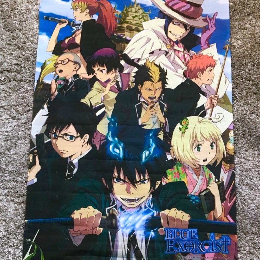 NWT HUGE Blue Exorcist Anime Poster Wall Scroll